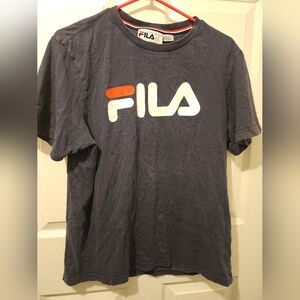 Fila Navy Blue T-Shirt with Red and White Logo
